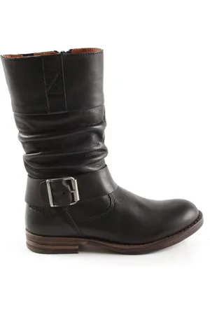 Develab Meisjes Enkellaarzen 42150-926 Black Waxed