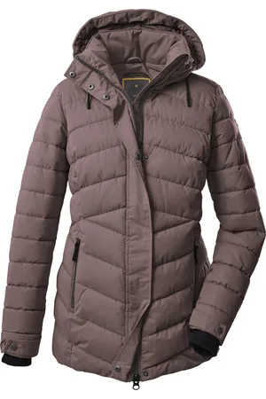 Killtec Dames winterjas - padded winterjas dames - oudroze - 38721 - maat 36