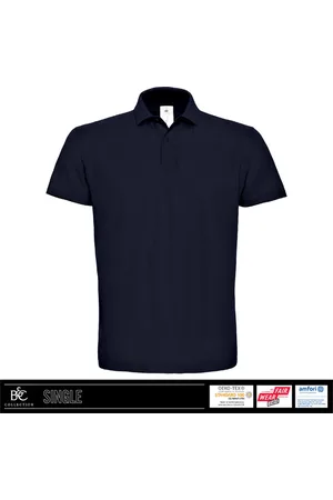 B and C Heren Polo - 100% biologisch katoen - ribkraag - maat 4XL