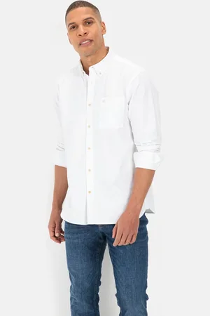 Camel Active Oxford overhemd met lange mouwen gemaakt van duurzame organic cotton