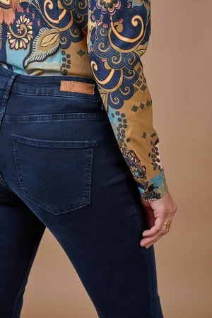 DIDI Dames Flared denim pants dark blue maat 44