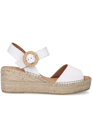 Manfield Dames - Witte leren sleehakken
