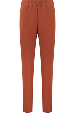 Merkloos Coraille dames broek, Anke met elastische tailleband, , maat 40 (maten 36 t/m 52) stretch, fijne kwaliteit, zonder rits, steekzakken