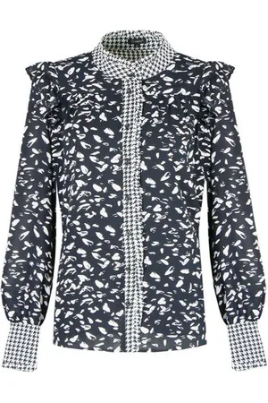 g-maxx Blouse Maureen - zwart/kiezel