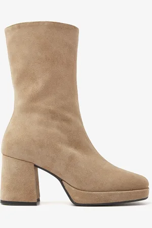 VIA VAI Lilla Seven Enkellaarsjes dames - Beige