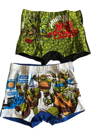 Nickelodeon Teenage Mutant Ninja Turtles onderbroeken, 2-pack, maat 6/8 jaar groen/zwart en blauw/wit