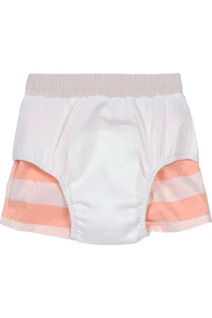 LÄSSIG Zwemshort meisje gestreept - milky / peach