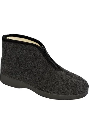 Fischer Pantoffel Wol Gevoerd Met Rits art. 224-L - - 46