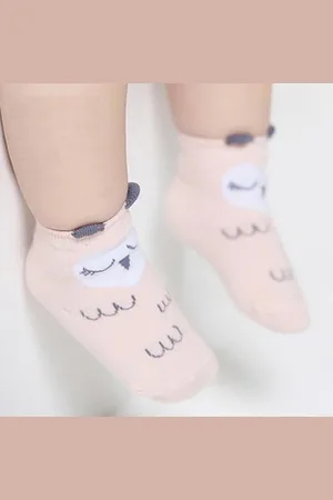 Merkloos Baby sokjes - Babysokjes met anti-slip laagje - - 0-12 maanden - Veilige eerste stapjes