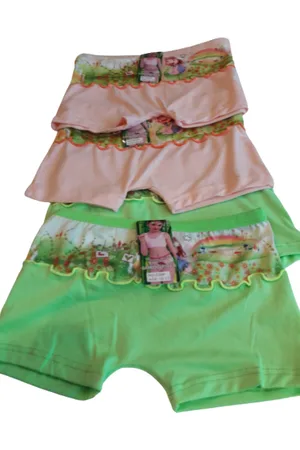 Merkloos Meisjes boxershorts - Love - 4 stuks - Bamboe - 10/11 jaar