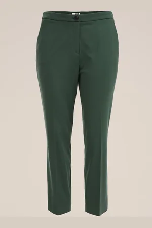 WE Fashion Dames slim fit pantalon met stretch - Curve