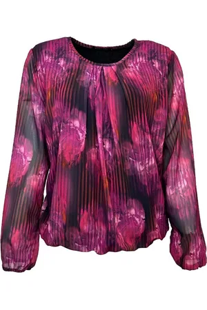 Merkloos Blouse N201 cyclaam print LM Pink Lady naam S