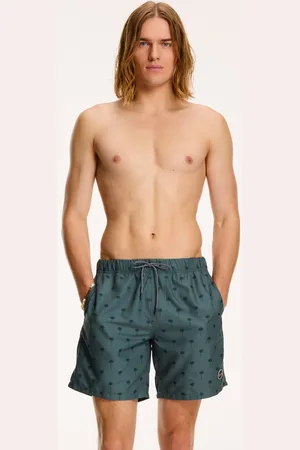 Shiwi SWIMSHORTS Regular fit palm - donkergroen - S