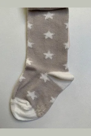 Ewers Babysokjes beige met gebroken witte ster