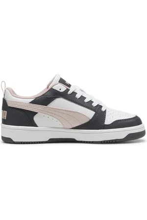 PUMA Rebound v6 Low Unisex Sneakers - Strong Gray-Mauve Mist- White