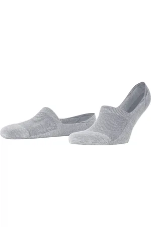 Burlington Athleisure onzichtbare antislip kousenvoetjes nylon footies heren grijs