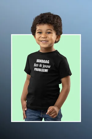 B and C Jongens T-shirt: Vandaag ben ik jouw probleem. voorjaar/zomer.122/128