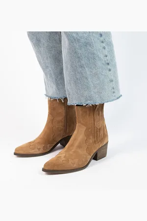 Manfield Dames - suède cowboy laarzen