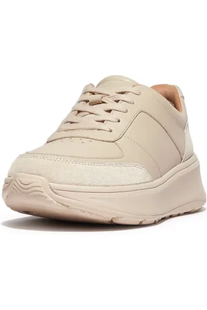 FitFlop F-Mode Leather/Suede Flatform Sneakers