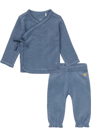 Noppies Kledingset - 2 delig - Broek La Paz China Blue - Overslag Shirt Lomo Chine Blue