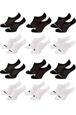 Kappa Kousenvoetjes invisible dames black & white 12 paar maat 36/41