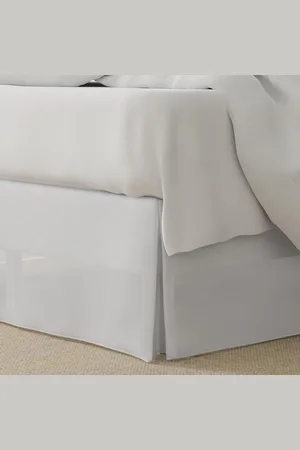 Merkloos Microvezel op maat gemaakte stijl bedrok - klassieke stijl - 14 inch val lengte - California King - wit