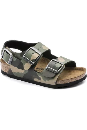 Birkenstock Milano Kids Sandalen Desert Soil Camouflage Khaki Narrow-fit
