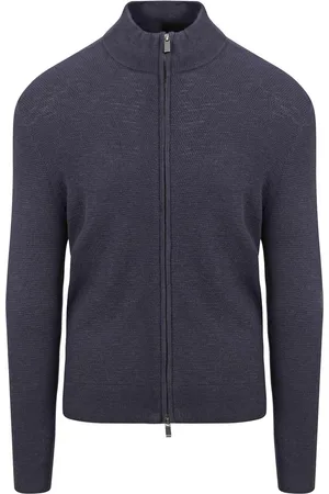 Suitable Vest Structuur Navy