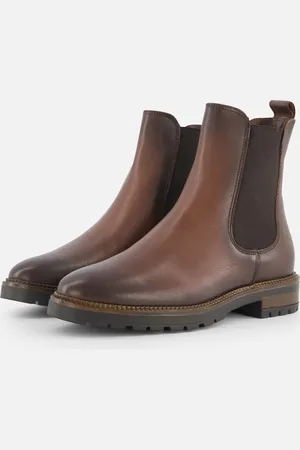 Linea Zeta Chelsea boots cognac Leer