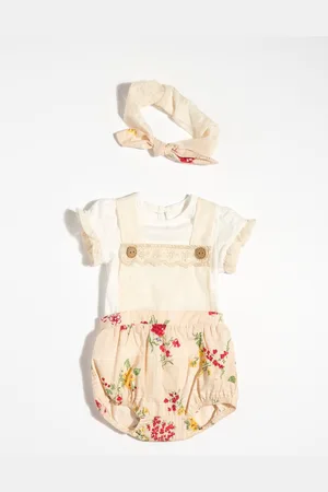 Merkloos Alisé Tweedelig baby set t-shirt met salopetteshort 80