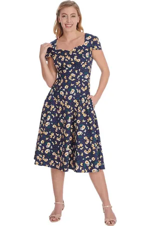 Banned Retro Wildflower Flare jurk - L
