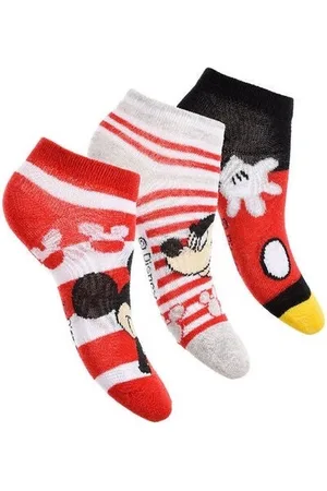 Mickey Mouse Enkelsokken - 3 paar - jongens - maat 23/26