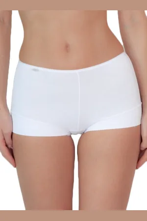 AVET Dames boxershort katoen 38842 - Comfort short - katoenen ondergoed - -zwart - beige - badstof kruisje - S