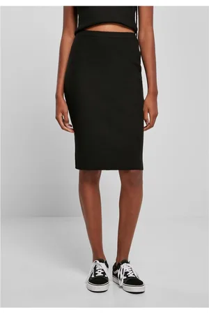 Urban classics Rib Knit Midi Rok - XL