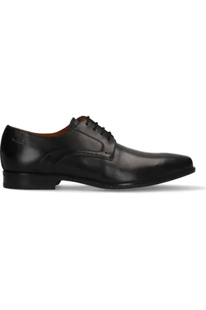 Van Lier Heren - Zwarte leren veterschoenen