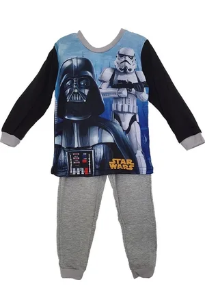 STAR WARS Pyjama - grijze broek met zwart shirt - Starwars pyama - maat 116