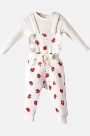 Merkloos Alisé Baby jumpsuit aardbei dessin 86