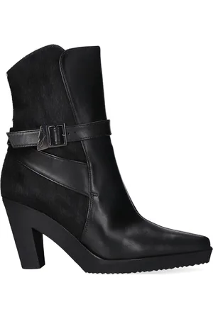 Jan Jansen Emilia Dames Enkellaarsjes Nero | | Leer |
