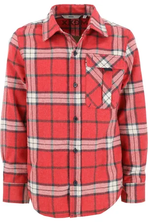 Mexx Checked Zip Through Shirt Red