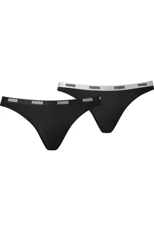 PUMA 2-Pack dames Bikini slips - Lage dames katoenen modal slips - XS - Zwart