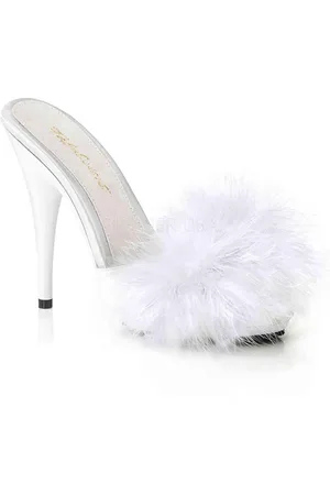 Fabulicious EU 42,5 = US 12 | POISE-501F | 5 Heel, 3/8 PF Marabou Slide Sandal