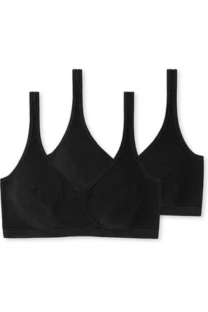 Schiesser 95/5 bralette (2-pack) - dames bustier met cups biologisch katoen