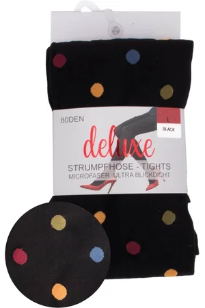 Merkloos Dames panty gestipt - 80 den - ondoorzichtig - elastan