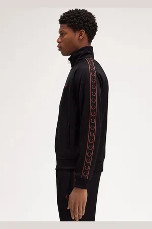 Fred Perry Contrast tape track jacket - whisky brown