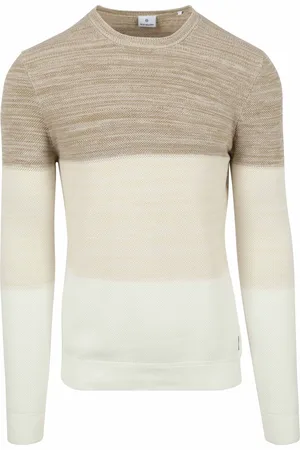 Blue Industry Pullover Strepen Beige