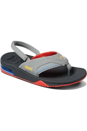 Reef Little Fanning Jongens Slippers - Red/Yellow