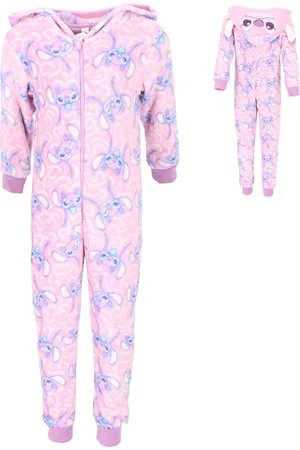 Disney Lilo & Stitch Coral-Fleece Onesie - Kinderen - Angel - Roze