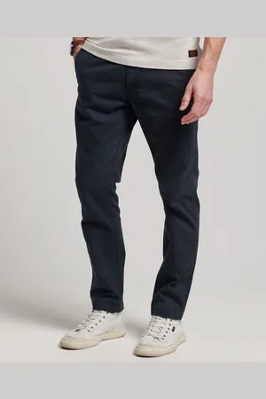 Superdry Officers Slim Chino Trousers Chino Broek Blauw 30 / 30 Man