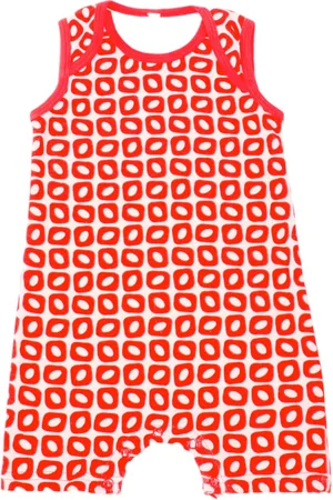 Ducksday Romper - baby - unisex - Funky Red - maat 74 – PROMO