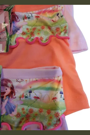 Merkloos Meisjes boxershorts - Love - Bamboe - 5 stuks - 7/8 Jaar